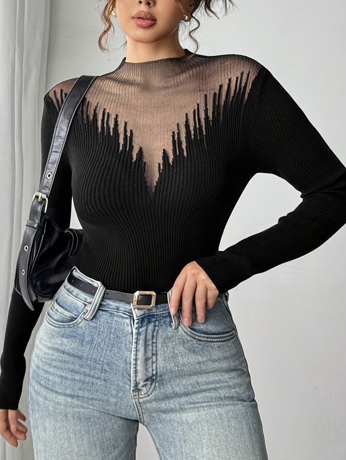 Elegant Textured Knit Pullover for Women'S Fashion.