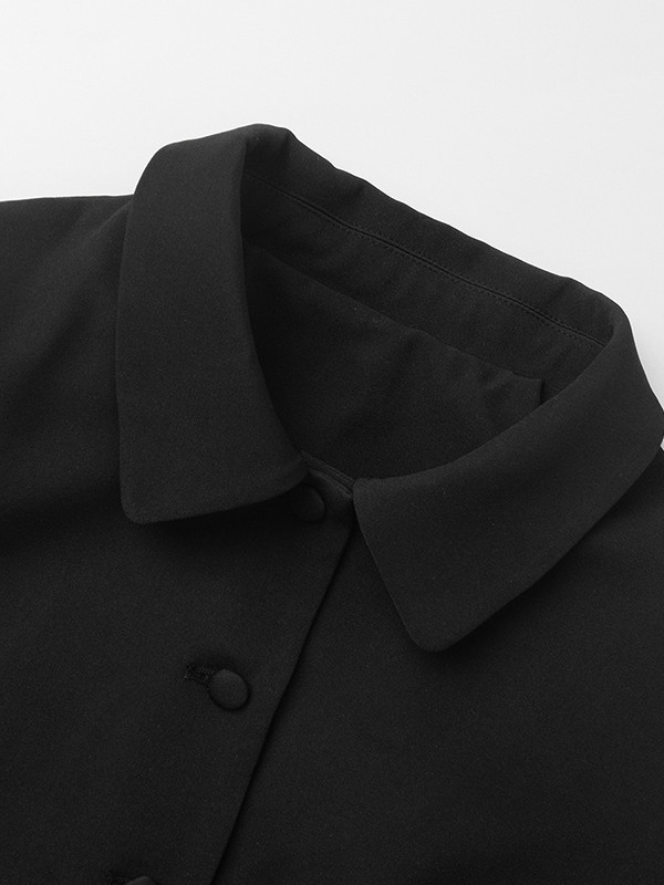 Solid Color Split-Joint Lapel Long Sleeves Blazer Suits + Pleated Mini Skirts Two Pieces Set