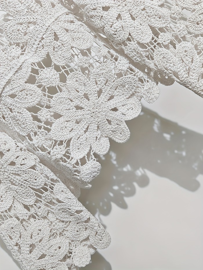 Women's Bohemian Floral-like Crochet Embroidery Sweater Cardigan