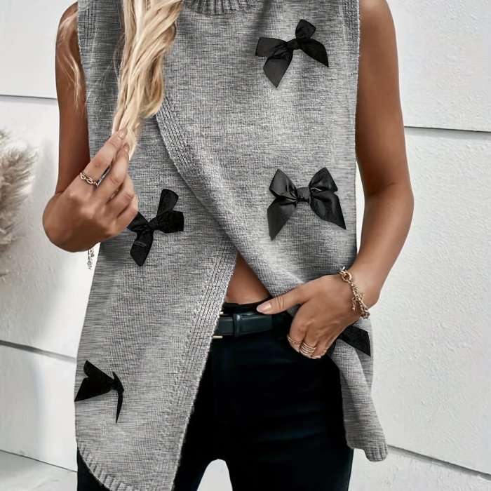 Women's Sleeveless Round Neck Casual Elegant Tops High Elasticity Vest