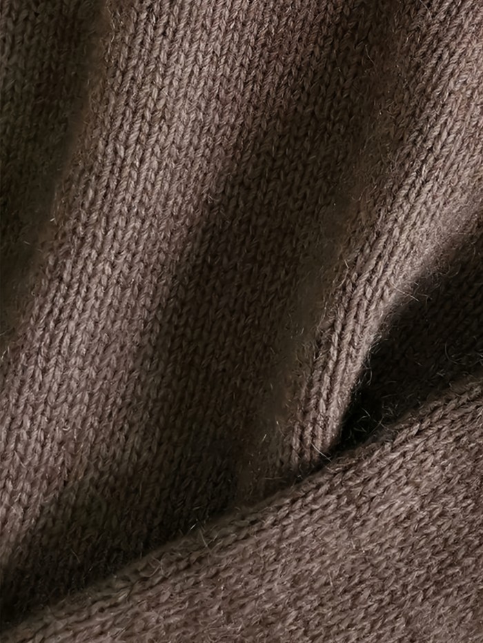 Women's Pullover Sweater - Autumn\u002FWinter Solid Color Loose Fit Warm Sweater for Women