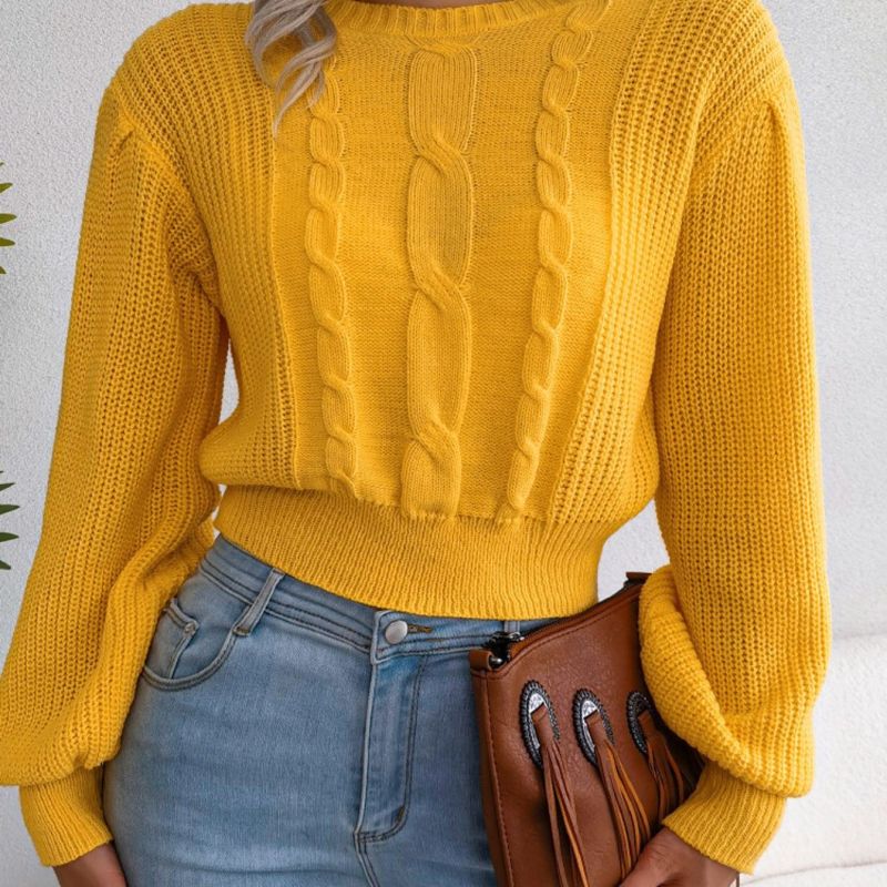 Women'S Slim Fit  Soft Round Neck Long Sleeve All-Season Casual Sweater