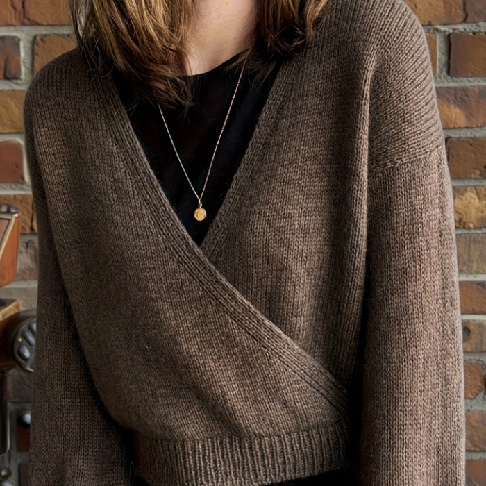 Women's Pullover Sweater - Autumn\u002FWinter Solid Color Loose Fit Warm Sweater for Women