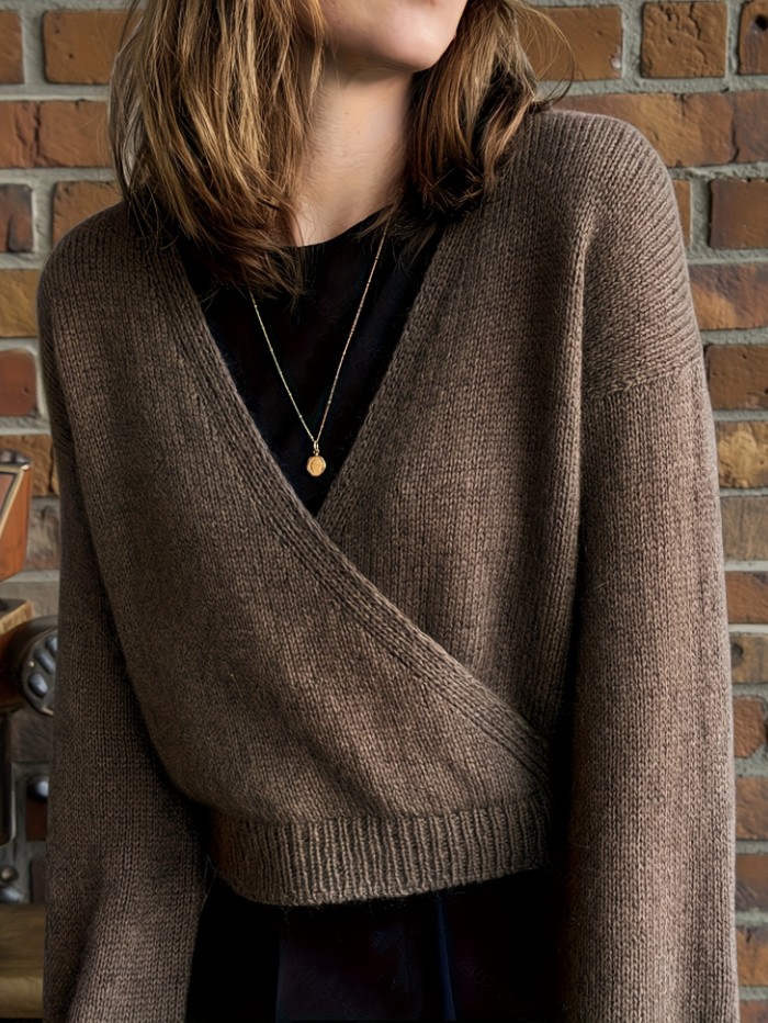 Women's Pullover Sweater - Autumn\u002FWinter Solid Color Loose Fit Warm Sweater for Women