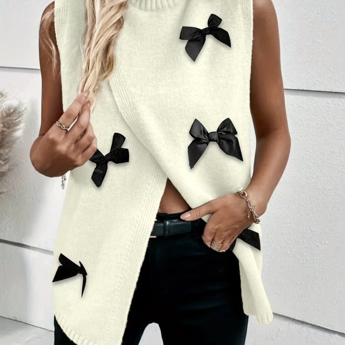 Women's Sleeveless Round Neck Casual Elegant Tops High Elasticity Vest