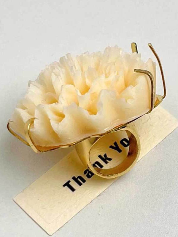 Pleated Flower Shape Rings Accessories