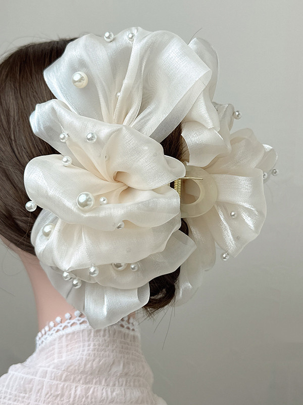 See-Through Gauze Flower Shape Hairclaw Clawclip