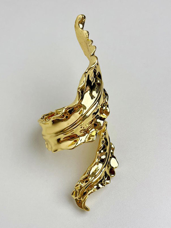 Solid Color Shiny Pleated Geometric Bracelet Accessories