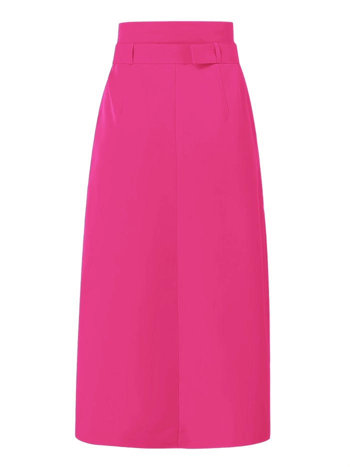 2025 New Fashionable Versatile Split Skirt with Button Decoration