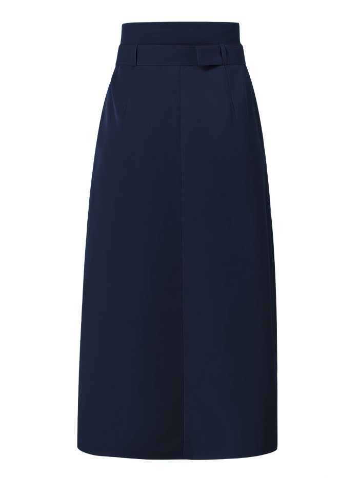 2025 New Fashionable Versatile Split Skirt with Button Decoration