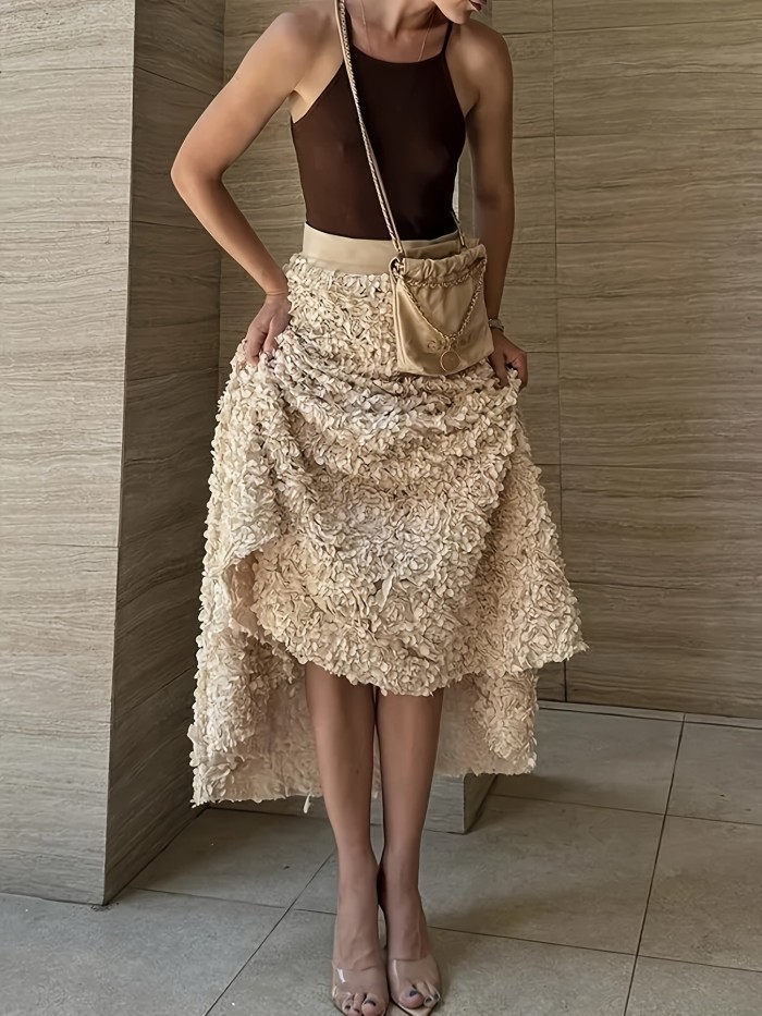 Women's Elegant Solid Color Fashionable and Stylish Skirt
