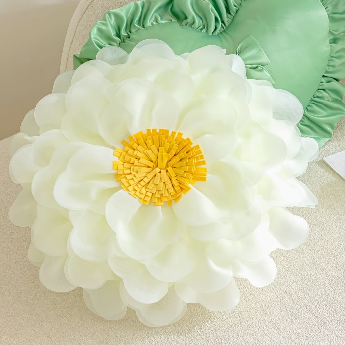 Refreshing Pillow Delicate Soft Color Flower Shaped Pillow Cushion | Spring and Summer Refreshing Tulle Peony Flower Rose Flower Pansy Flower Various Colors Available Fashionable and Beautiful Home Decoration Gift Pillow Holiday Decoration