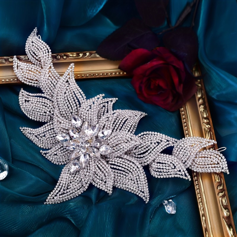 Exquisite Bridal Hair Band - Wedding Dresses Matching Accessories, Luxury Alloy Rhinestones Decoration, Handmade Fashionable Upscale Hairwear for Brides