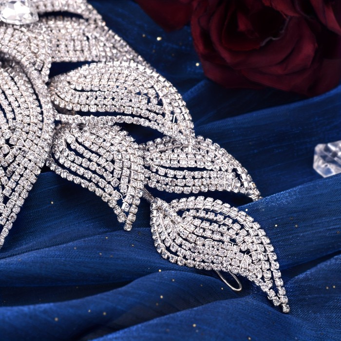 Exquisite Bridal Hair Band - Wedding Dresses Matching Accessories, Luxury Alloy Rhinestones Decoration, Handmade Fashionable Upscale Hairwear for Brides