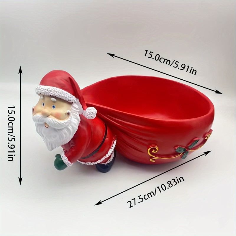 1pc Santa Claus Resin Figurine with Bag - Versatile Christmas Decor for Home, Living Room, Bedroom & Entryway for Christmas,halloween decorations,fall home decor Collectible Figurines
