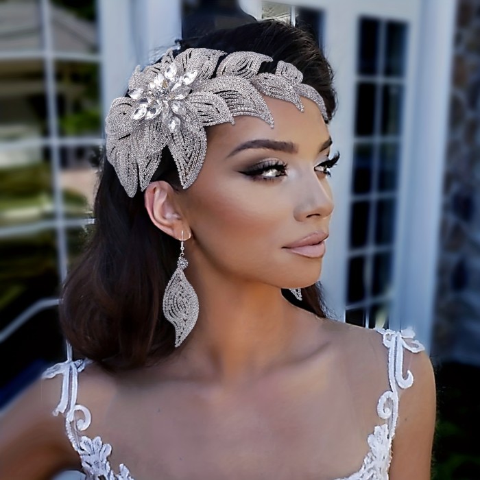 Exquisite Bridal Hair Band - Wedding Dresses Matching Accessories, Luxury Alloy Rhinestones Decoration, Handmade Fashionable Upscale Hairwear for Brides