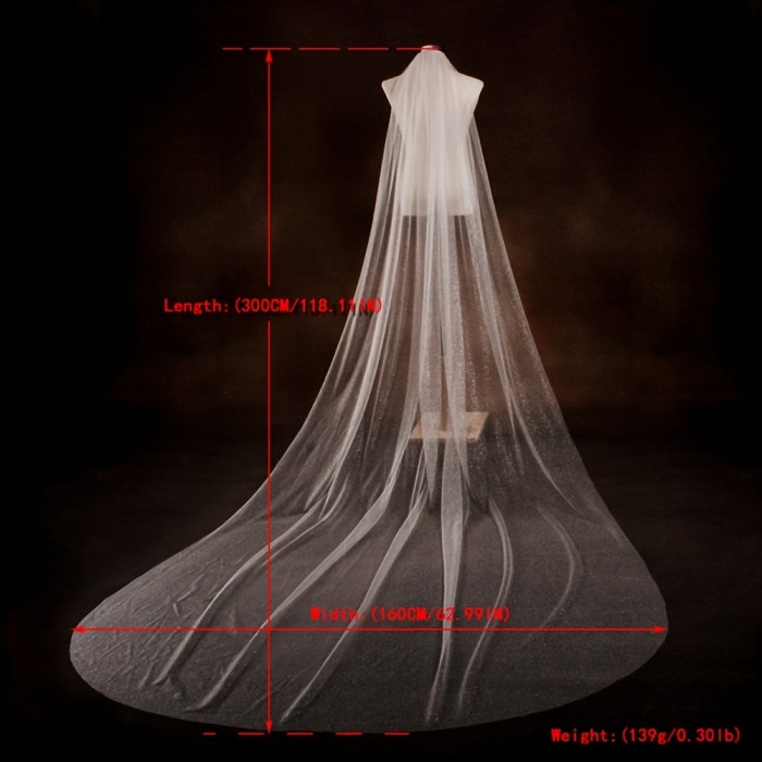 1pc Glitter Veil Bridal Wedding Dress Hair Accessories