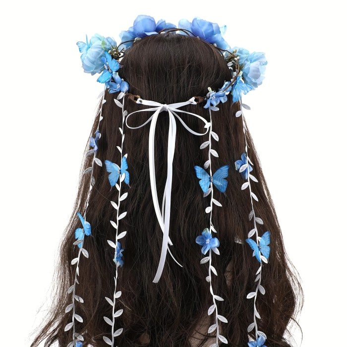 1pc and Women Flower Crown Headband, Suitable for flower fairy wedding accessories Festival Vacation Party Photography Props