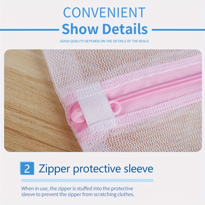 2pcs Laundry Bag Set,Protective Washing Bag, Mesh Zipper Bag, Suitable for Various Clothing, Travel Storage Bag, Laundry Protection Bag, Suitable for Washing Clothes, Shirts, Stockings, Underwear