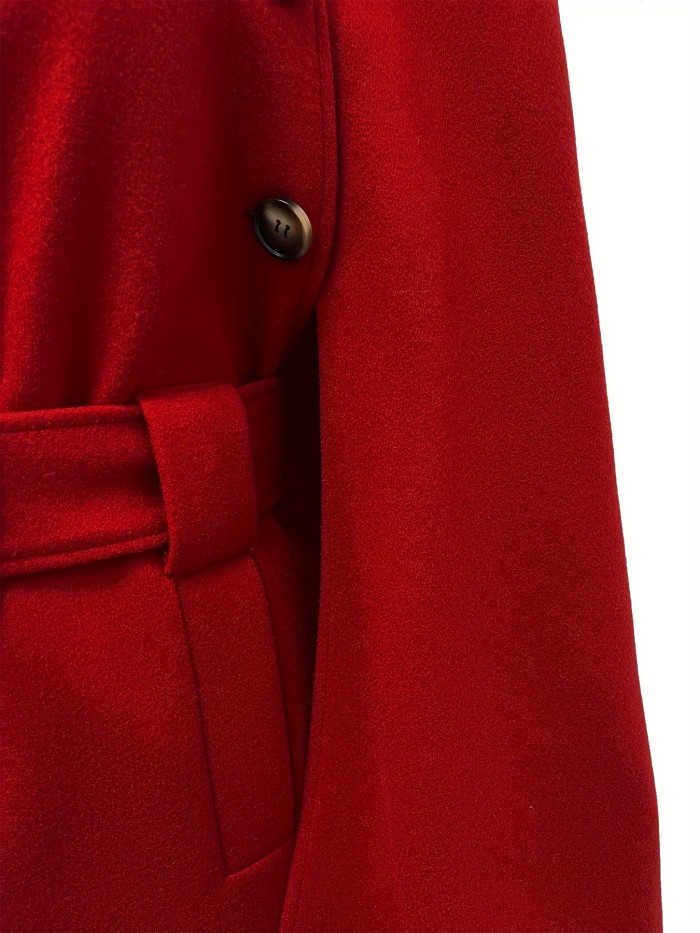 Women's Elegant Cape Sleeve Mock Neck Coat Cardigan