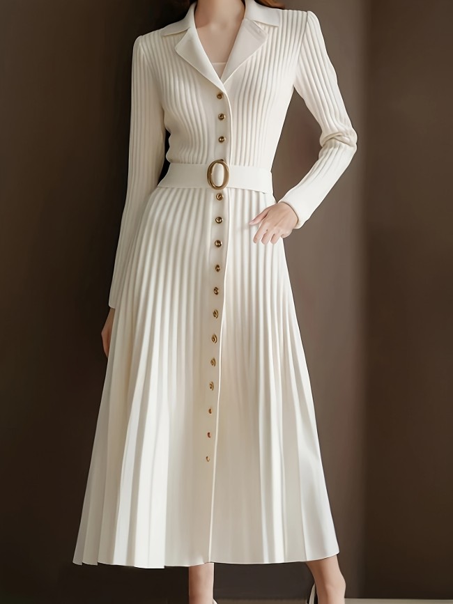 Women'sChic Fashion Elegant A-Line Structured Office Party Outfit Dress