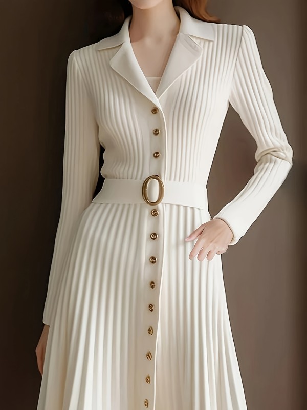 Women'sChic Fashion Elegant A-Line Structured Office Party Outfit Dress