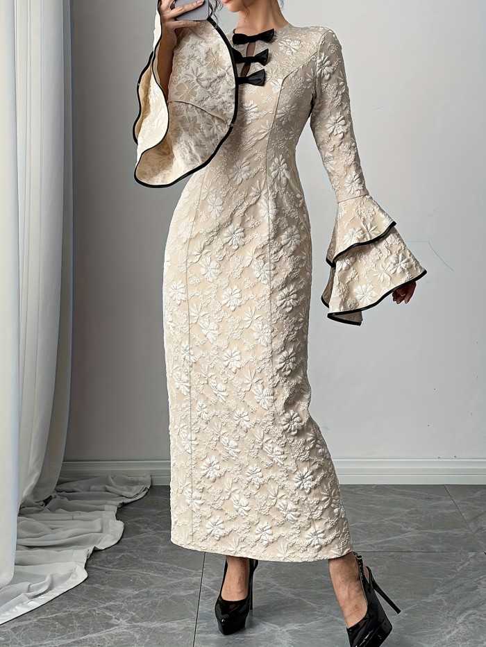 Women's Vintage Elegant Party Outfit Florian Wedding Guest Dress