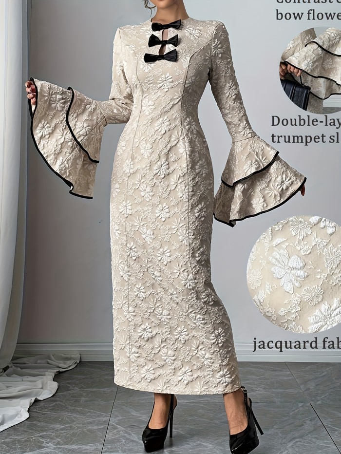 Women's Vintage Elegant Party Outfit Florian Wedding Guest Dress