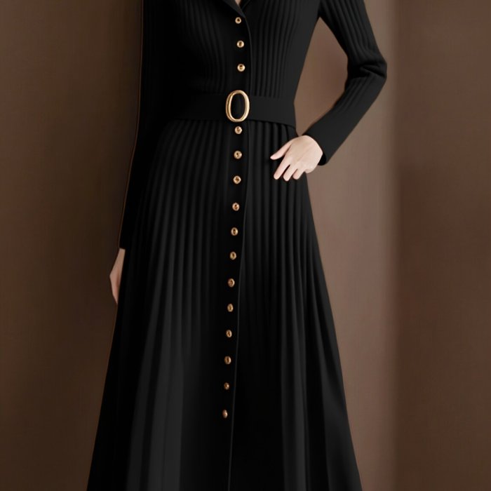 Women'sChic Fashion Elegant A-Line Structured Office Party Outfit Dress