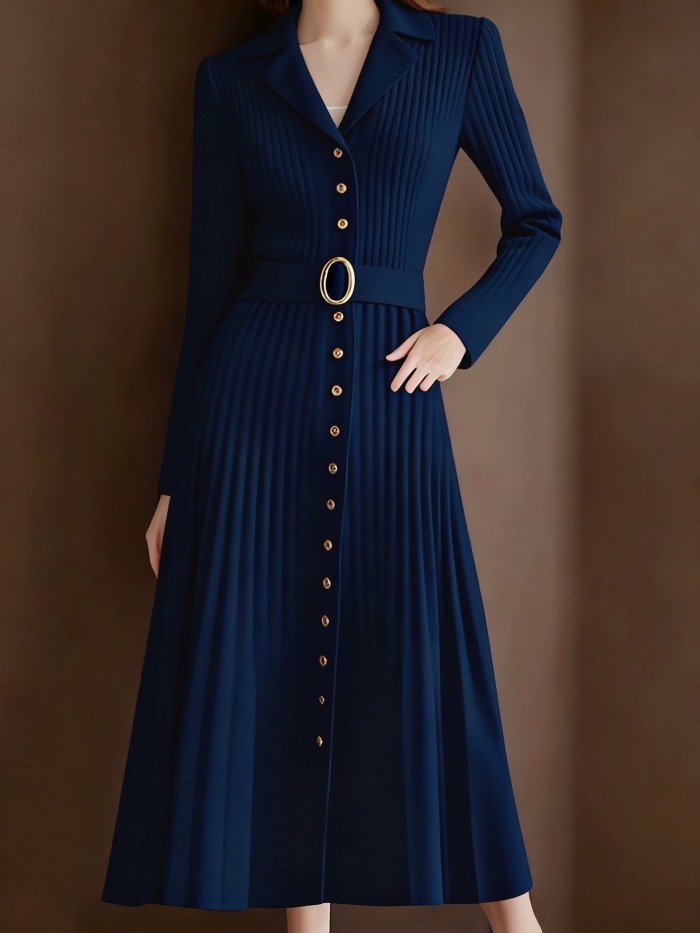 Women'sChic Fashion Elegant A-Line Structured Office Party Outfit Dress