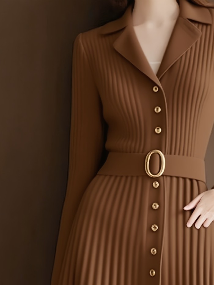 Women'sChic Fashion Elegant A-Line Structured Office Party Outfit Dress