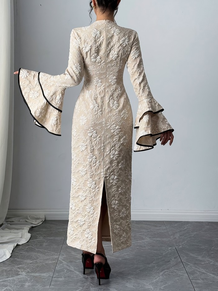 Women's Vintage Elegant Party Outfit Florian Wedding Guest Dress
