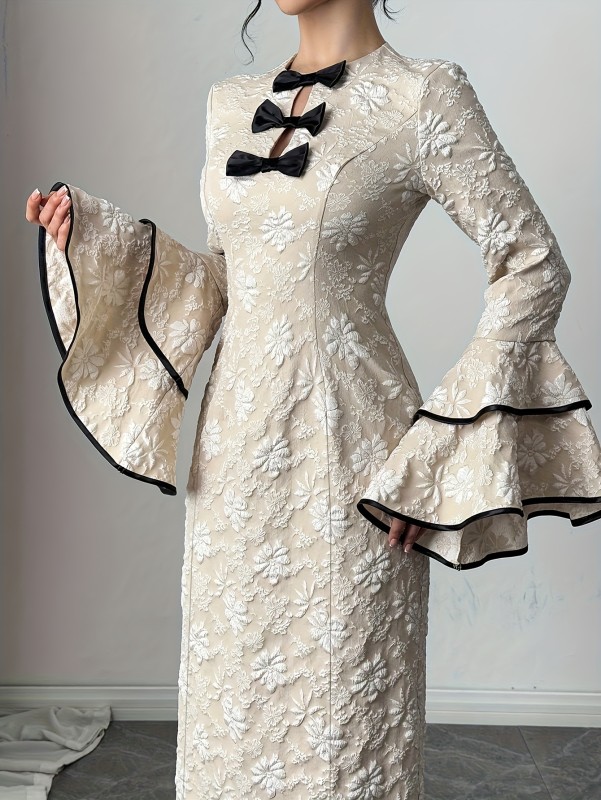 Women's Vintage Elegant Party Outfit Florian Wedding Guest Dress