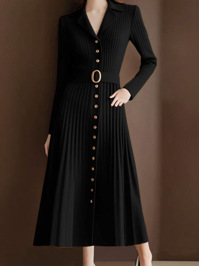 Women'sChic Fashion Elegant A-Line Structured Office Party Outfit Dress