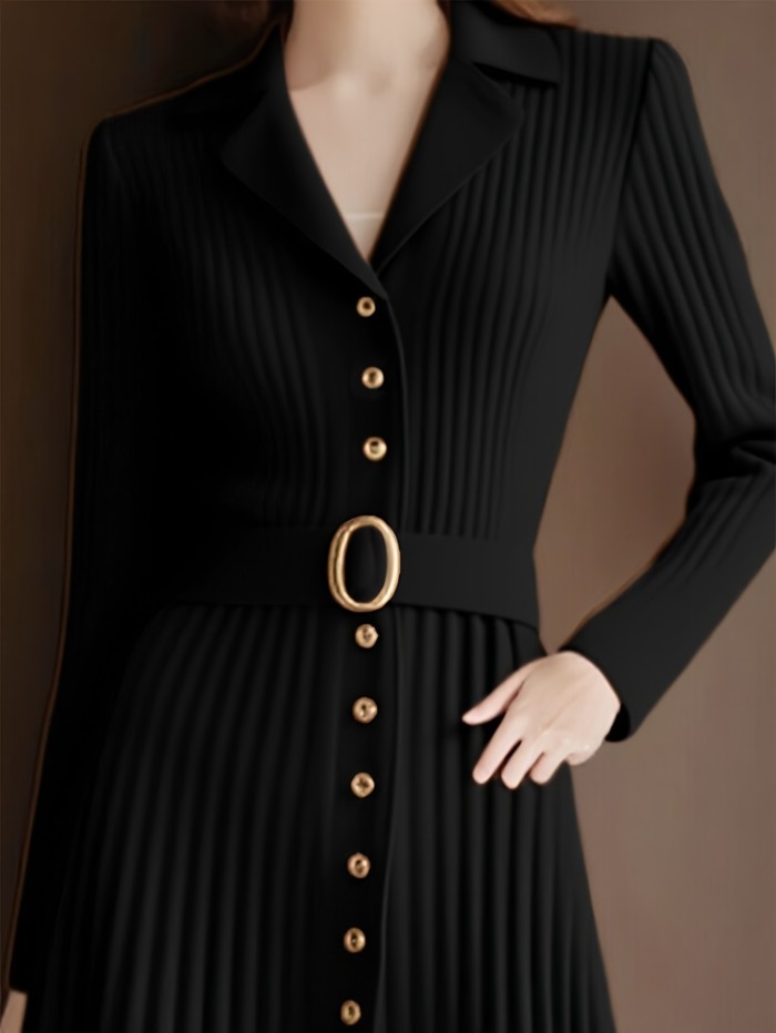 Women'sChic Fashion Elegant A-Line Structured Office Party Outfit Dress