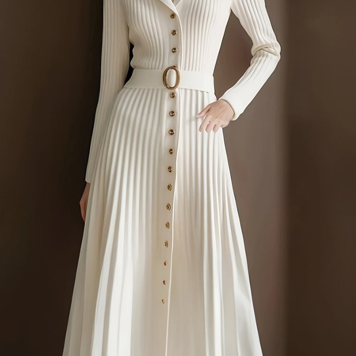 Women'sChic Fashion Elegant A-Line Structured Office Party Outfit Dress