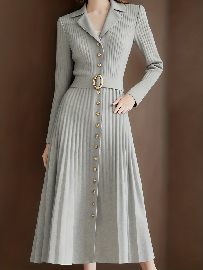 Women'sChic Fashion Elegant A-Line Structured Office Party Outfit Dress