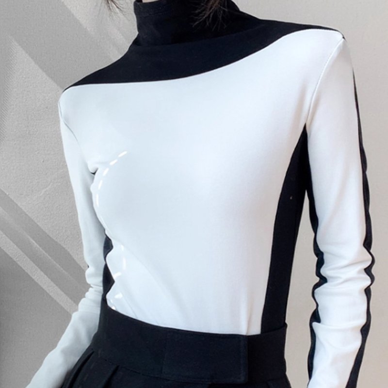 Women'S Elegant Turtleneck Long Sleeve Shirt Top