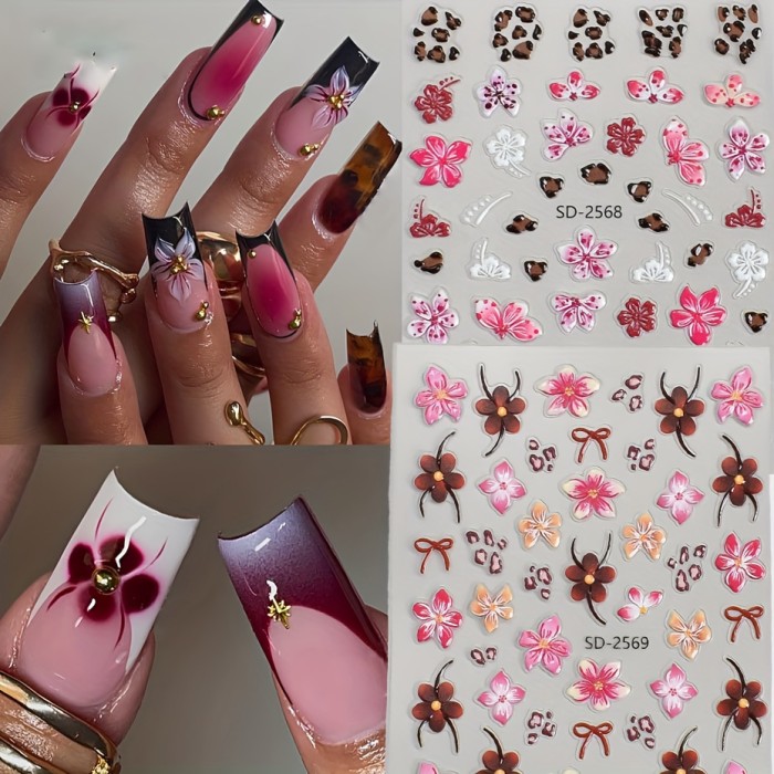 5D Relief Self-Adhesive 3D Nail Stickers
