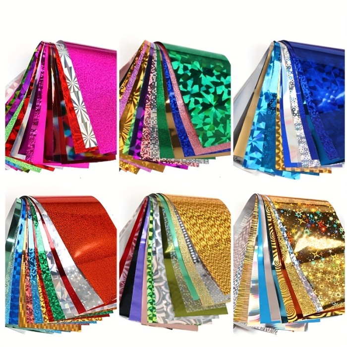 16 Sheets Nail Art Foil Transfer Set Paper Manicure Starry Nail Stickers Fashion Adhesive Nail Decals For Women Girls