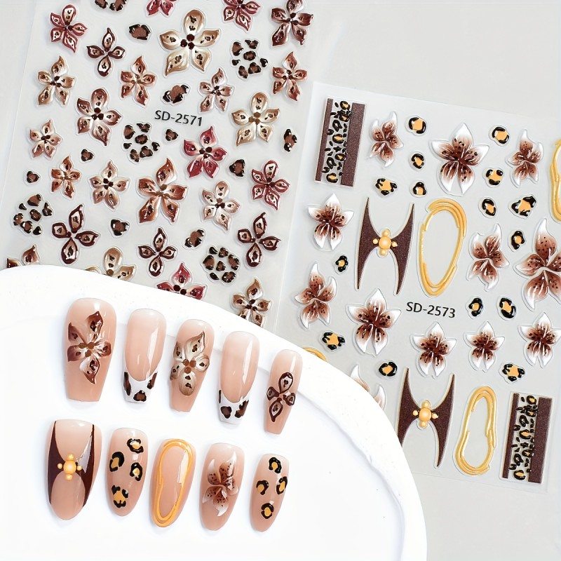 5D Relief Self-Adhesive 3D Nail Stickers