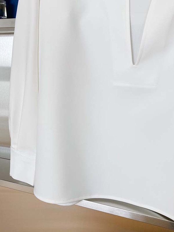 Solid Color Loose Long Sleeves V-Neck Blouses