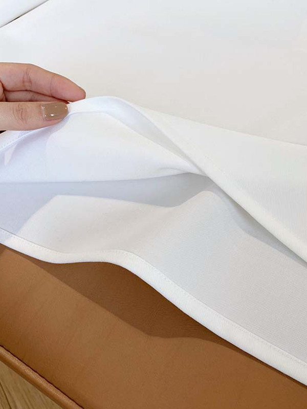 Solid Color Loose Long Sleeves V-Neck Blouses