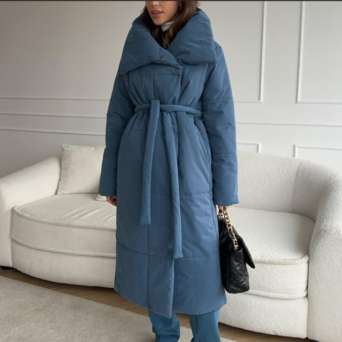 Overcoat Warm Cotton-Padded Jacket Women 2025 Winter Casual Loose Parkas Coat Outwear Female K196