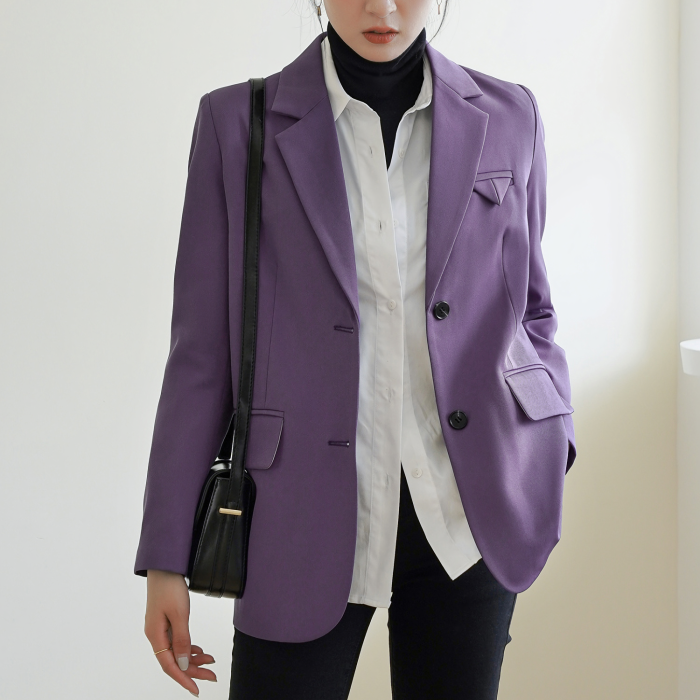 ✨ Elegant Loose Single-Breasted Blazer | Chic Spring–Autumn OL Outerwear