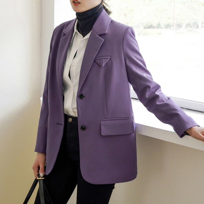 ✨ Elegant Loose Single-Breasted Blazer | Chic Spring–Autumn OL Outerwear