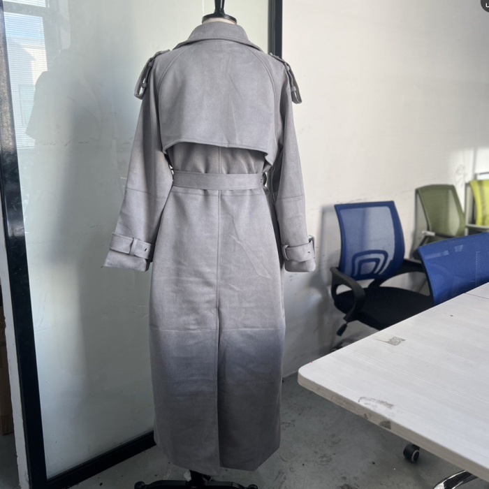 New Vintage Velvet Coat Warm Women's 2025 Autumn Winter Turn-down Collar Ladies Casual Loose Female Long Overcoat Suede Q192
