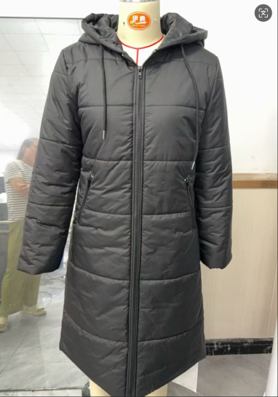 New Warm Cotton Padded Jacket Ladies Women Loose 2025  Winter  Long Over Puffer Coat Female Hooded  Cotton Padded K193D