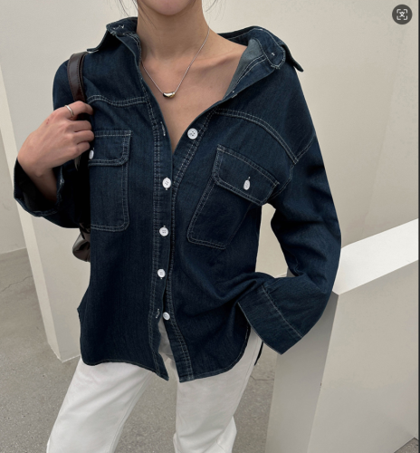 ✨ Women’s Denim Leopard Patchwork Coat | Autumn Button-Up Loose Jeans Jacket