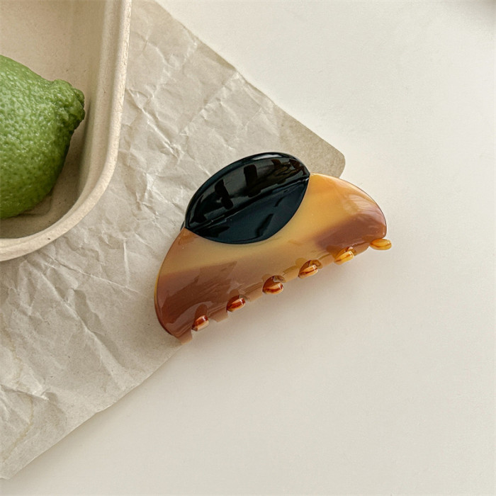 Vintage Spliced Acetic Acid Hair Claw Clip Headwear for Women 2024 High Quality Korea Elegant Geometric Hairpin Hair Accessories